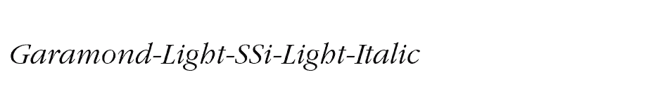 font Garamond-Light-SSi-Light-Italic download