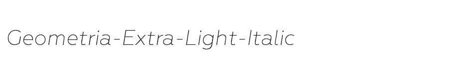 font Geometria-Extra-Light-Italic download