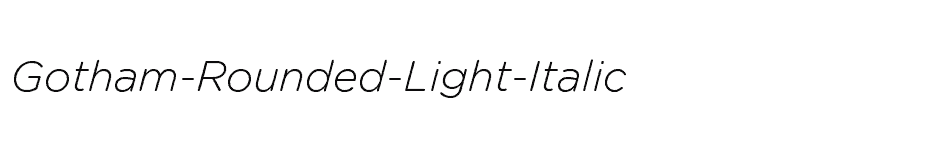font Gotham-Rounded-Light-Italic download