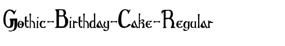 font Gothic-Birthday-Cake-Regular download