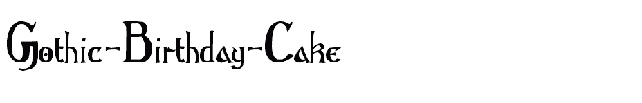 font Gothic-Birthday-Cake download