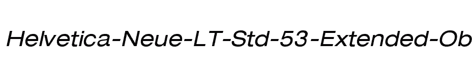 font Helvetica-Neue-LT-Std-53-Extended-Oblique download