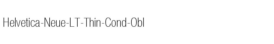 font Helvetica-Neue-LT-Thin-Cond-Obl download