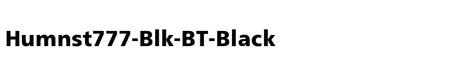 font Humnst777-Blk-BT-Black download