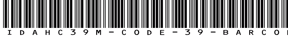 font IDAHC39M-Code-39-Barcode download