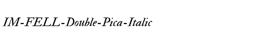 font IM-FELL-Double-Pica-Italic download