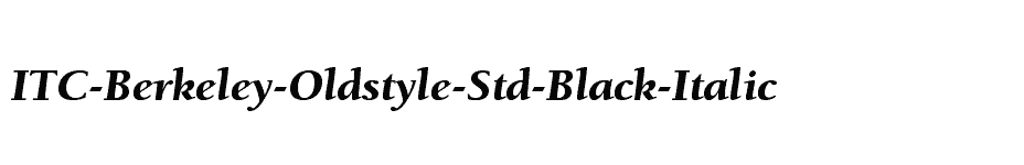 font ITC-Berkeley-Oldstyle-Std-Black-Italic download