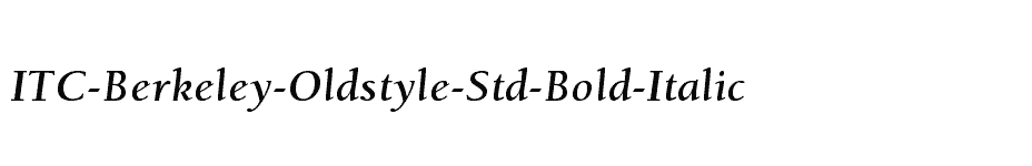 font ITC-Berkeley-Oldstyle-Std-Bold-Italic download