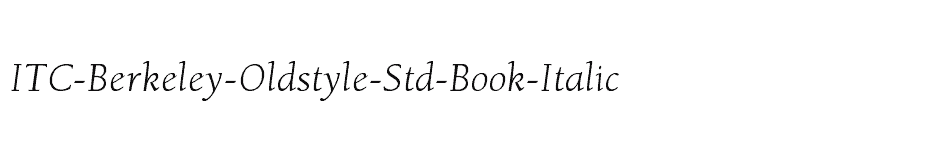 font ITC-Berkeley-Oldstyle-Std-Book-Italic download