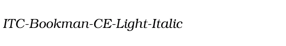 font ITC-Bookman-CE-Light-Italic download