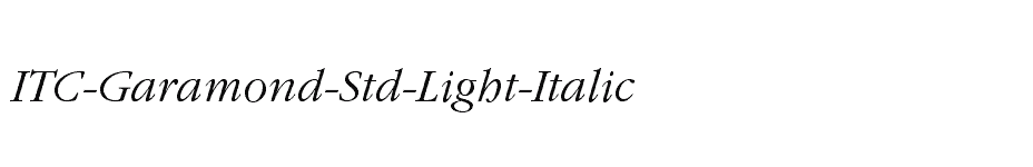 font ITC-Garamond-Std-Light-Italic download