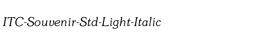 font ITC-Souvenir-Std-Light-Italic download