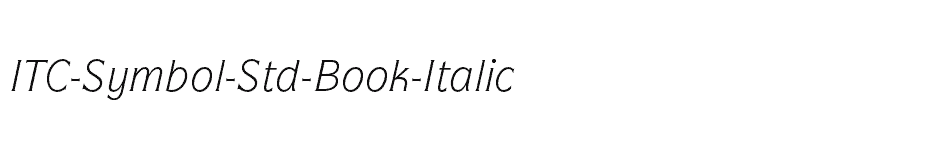 font ITC-Symbol-Std-Book-Italic download