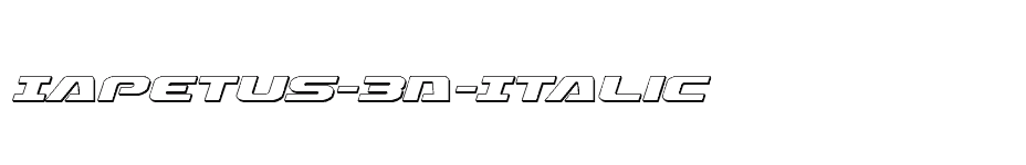 font Iapetus-3D-Italic download