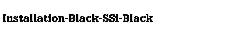 font Installation-Black-SSi-Black download