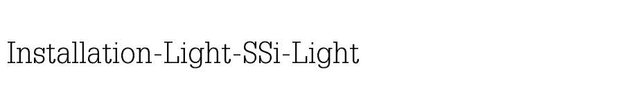 font Installation-Light-SSi-Light download