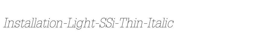 font Installation-Light-SSi-Thin-Italic download