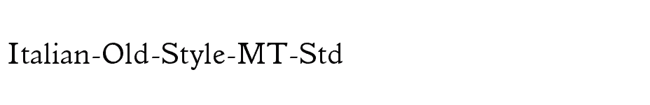 font Italian-Old-Style-MT-Std download