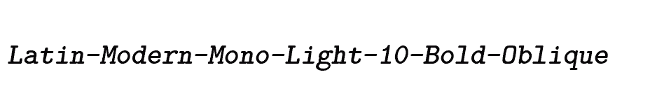 font Latin-Modern-Mono-Light-10-Bold-Oblique download