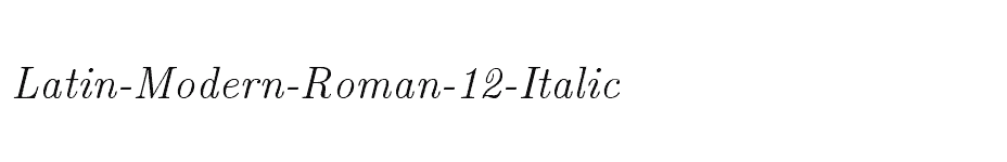 font Latin-Modern-Roman-12-Italic download