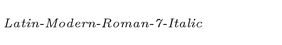 font Latin-Modern-Roman-7-Italic download