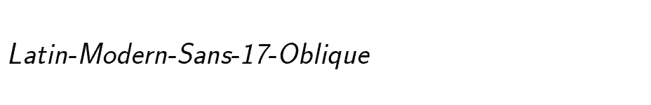 font Latin-Modern-Sans-17-Oblique download