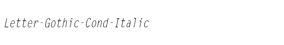 font Letter-Gothic-Cond-Italic download