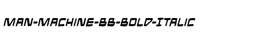 font Man-Machine-BB-Bold-Italic download