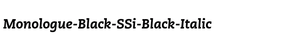 font Monologue-Black-SSi-Black-Italic download