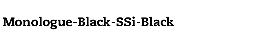 font Monologue-Black-SSi-Black download