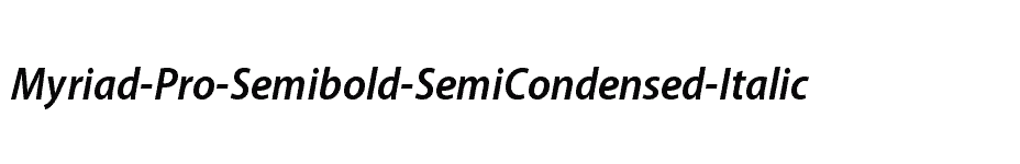 font Myriad-Pro-Semibold-SemiCondensed-Italic download