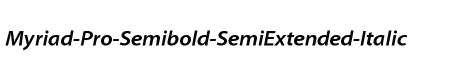 font Myriad-Pro-Semibold-SemiExtended-Italic download
