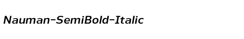 font Nauman-SemiBold-Italic download