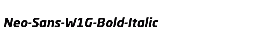 font Neo-Sans-W1G-Bold-Italic download