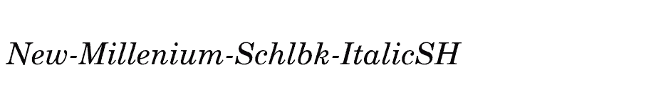font New-Millenium-Schlbk-ItalicSH download