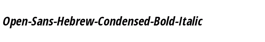 font Open-Sans-Hebrew-Condensed-Bold-Italic download