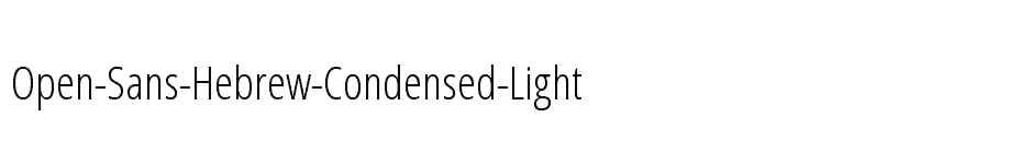 font Open-Sans-Hebrew-Condensed-Light download
