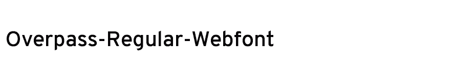 font Overpass-Regular-Webfont download