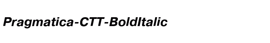 font Pragmatica-CTT-BoldItalic download