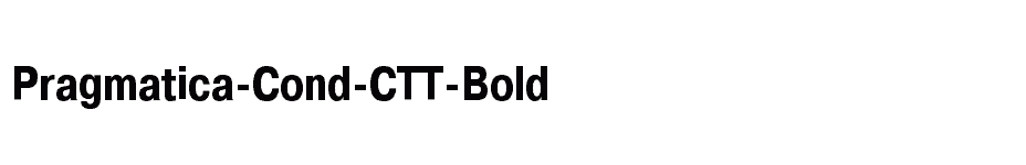 font Pragmatica-Cond-CTT-Bold download