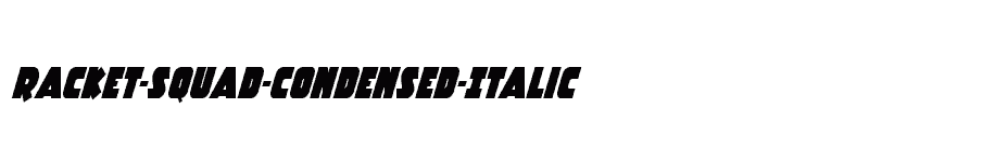 font Racket-Squad-Condensed-Italic download