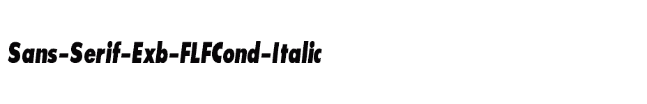 font Sans-Serif-Exb-FLFCond-Italic download