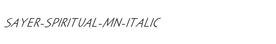 font Sayer-Spiritual-MN-Italic download