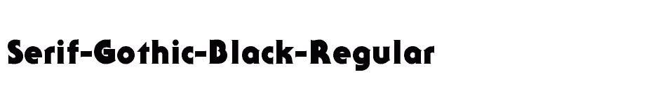 font Serif-Gothic-Black-Regular download