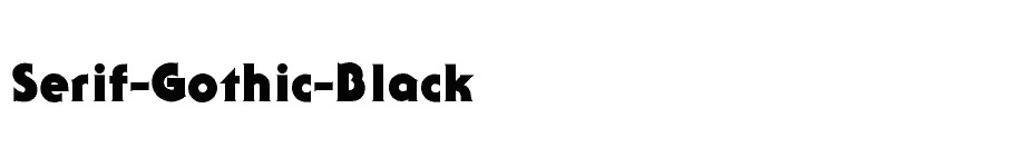 font Serif-Gothic-Black download