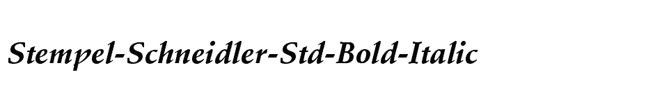 font Stempel-Schneidler-Std-Bold-Italic download