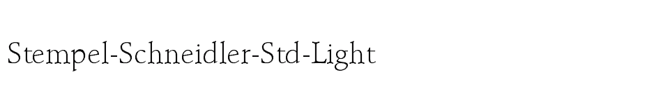 font Stempel-Schneidler-Std-Light download