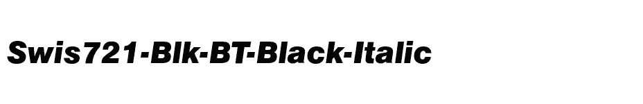 font Swis721-Blk-BT-Black-Italic download