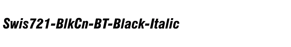 font Swis721-BlkCn-BT-Black-Italic download
