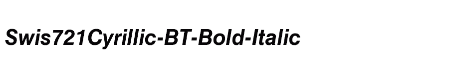 font Swis721Cyrillic-BT-Bold-Italic download